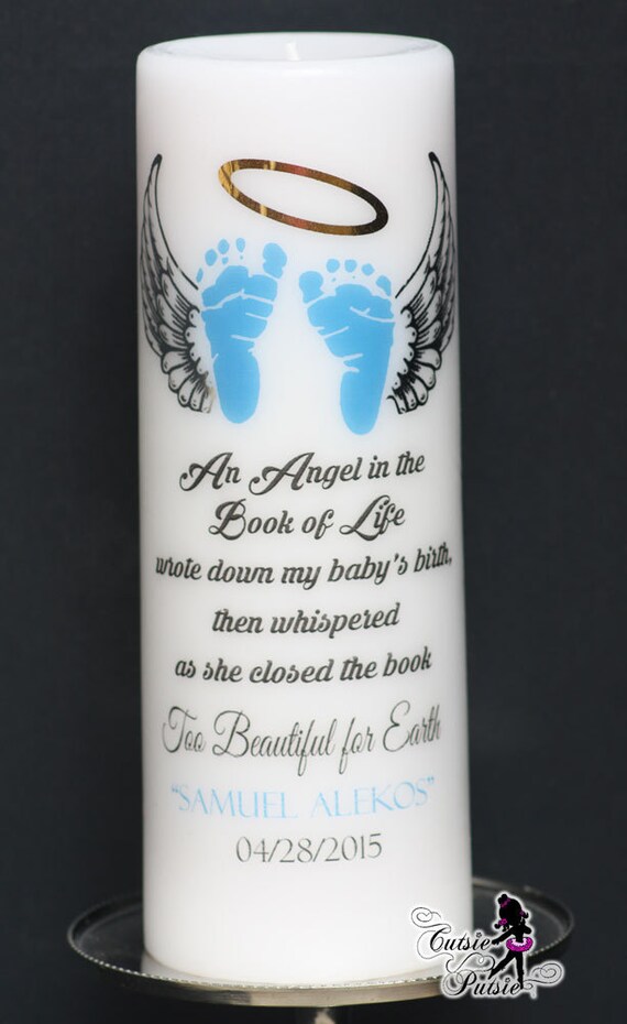 Baby Memorial Candle Sympathy Gift Miscarriage Memorial