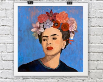 Frida Kahlo Print / BURN IT BLUE / A4 / A3 Signed Inkjet Fine Art Print
