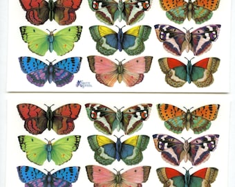Butterfly STICKERS, Butterflies Stickers, Nature Stickers, Butterfly Die Cuts, Violette Stickers, Insect Stickers, Butterflies, Butterfly