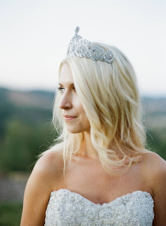 Bridal Tiara Art Deco Tiara HARLOW Swarovski by EdenLuxeBridal