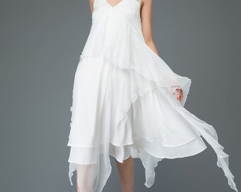 White Chiffon Dress