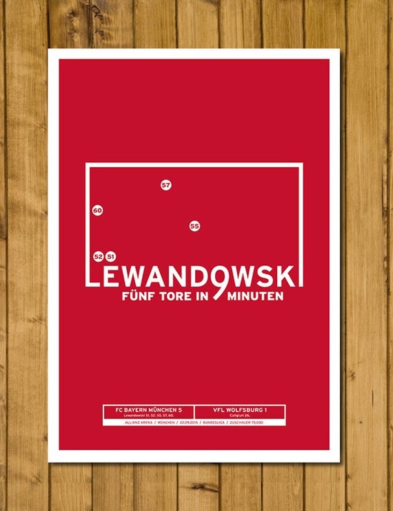 FC Bayern München Lewandowski Poster 1 5 by headfuzzbygrimboid