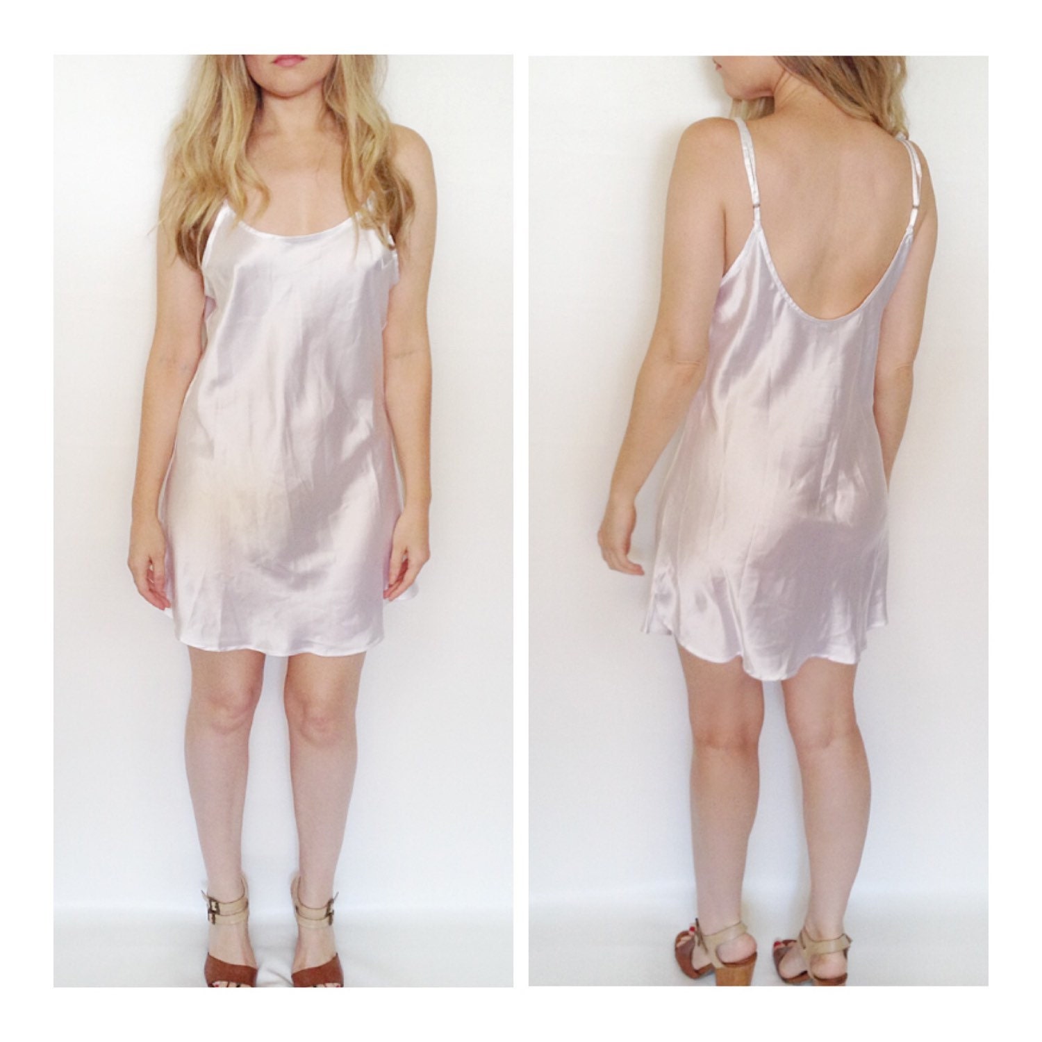 white spaghetti strap slip dress