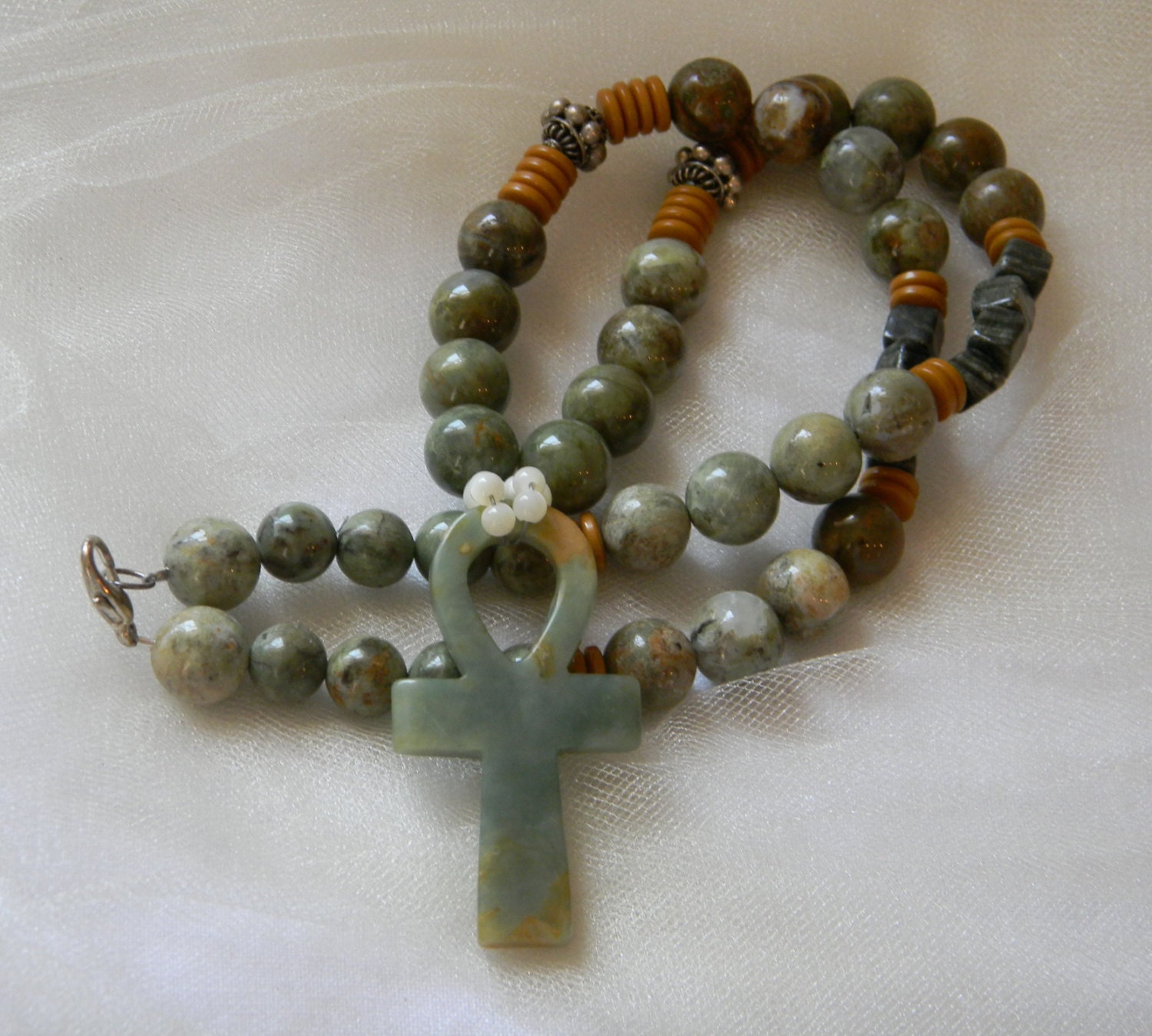 Celadon Ankh Egyptian Key Of Life Pendant & By Cloudpinestudio