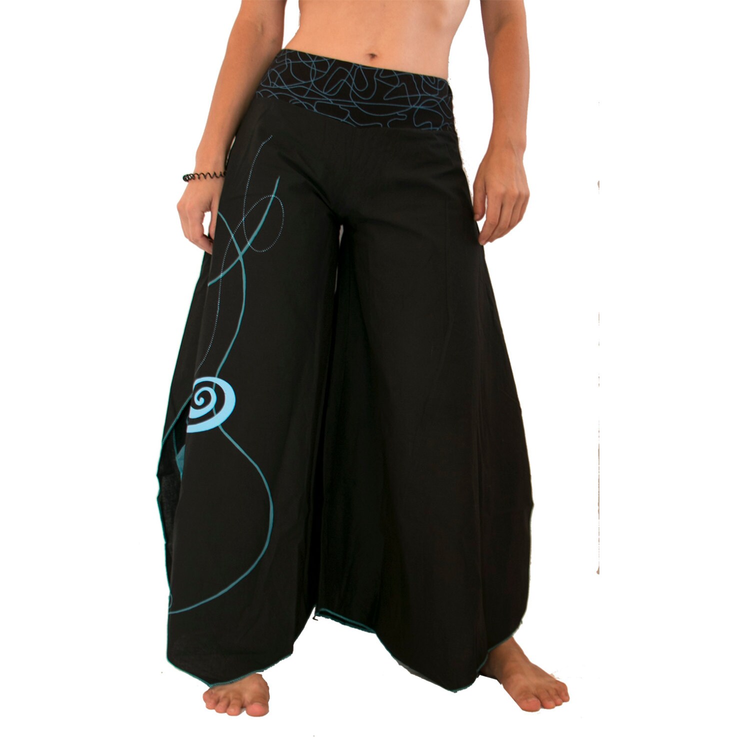 white butterfly pants