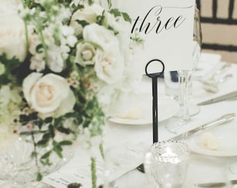 Wedding Table Numbers, Elegant Table Numbers, Wedding Reception Table Signage, Wedding Decoration, Customizable Colors - Classic Romance