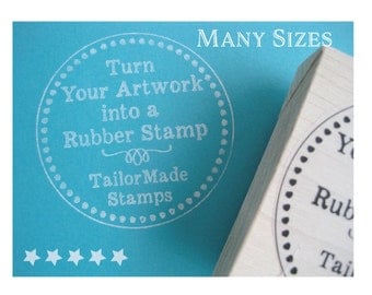 Custom Stamp, Logo Rubber Stamp, Shopping Bag Stamp, Wood Mounted