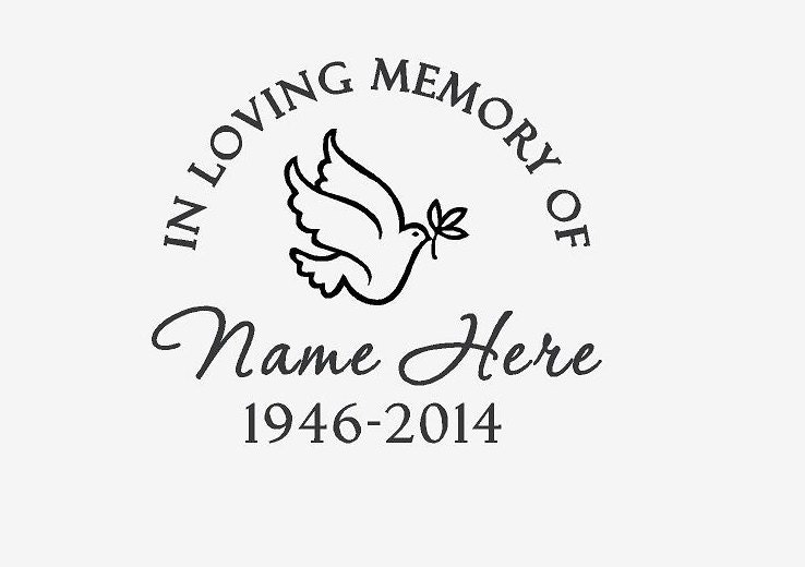 in loving memory decals no picture