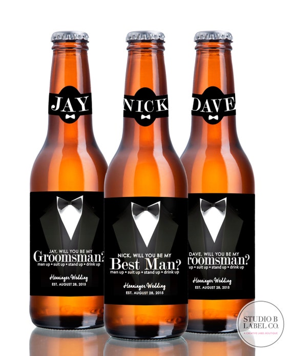 Beer Labels - Will You Be My Groomsman