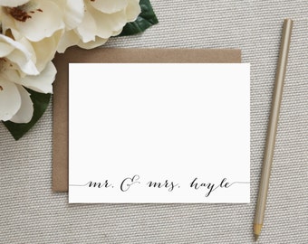Wedding Thank You Notes. Wedding Thank You Cards. Personalized Stationery. Stationary. Note Cards. Personalized. Stationery. Classic Script.