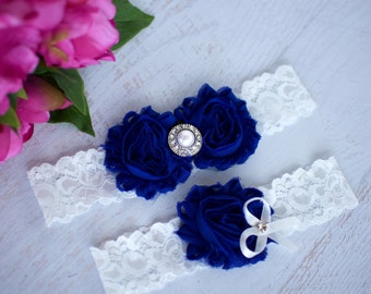 Royal blue garter | Etsy