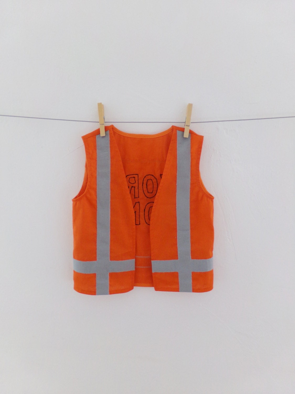 Kids Construction Worker Vest 100 cotton Handmade Builder