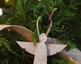 Christmas Ornament Angel- Christmas angel made from reclaimed wood