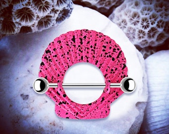 Pink diamond nipple rings