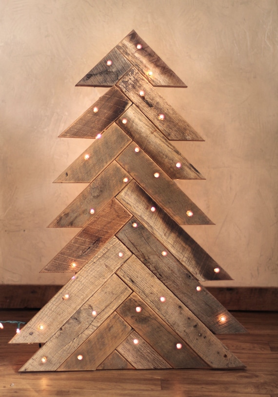 modern wood christmas tree