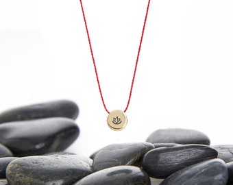 Lotus, Lotus Necklace, Tiny Necklace, lotus flower, lotus charm, yoga charm, yoga jewelry, yoga gift, Yoga Necklace, n245tBR