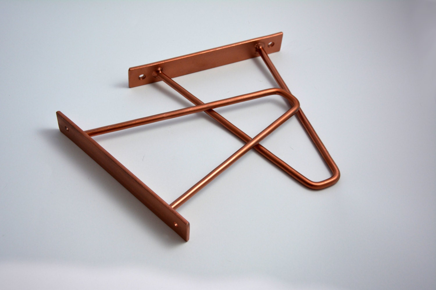 Pair of Copper Steel Brackets Choose your Size Metal