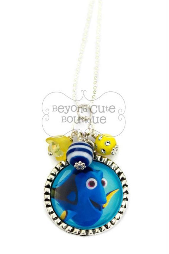 Items Similar To Finding DORY NECKLACE Or KEYCHAIN Just Keep Swimming Finding Nemo Big