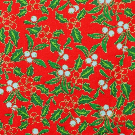 Quilting Cotton Christmas Print Fabric by DartingDogChristmas