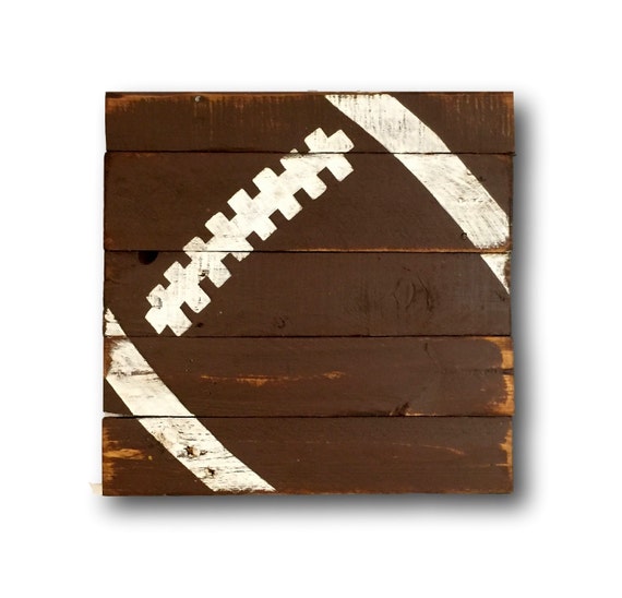 rustic nursery design Football Football Sign Rustic Art Wall Sports Decor/ Vintage /