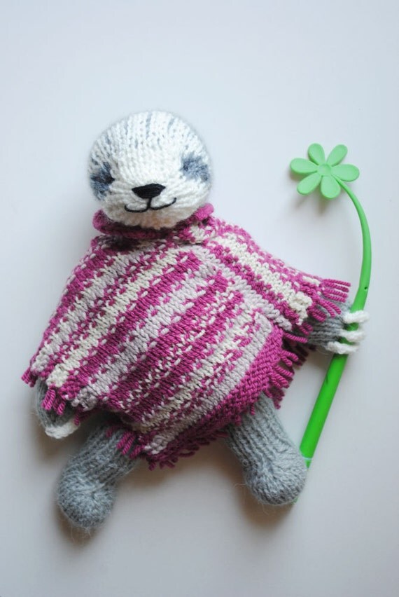 Hand Knit Sloth Knitted toy Knitted Animal Stuffed by Hilitos