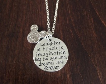 Mickey necklace, Minnie Necklace, Disney necklace, Disney jewelry, Mickey Mouse, Minnie Mouse, silver necklace, necklace