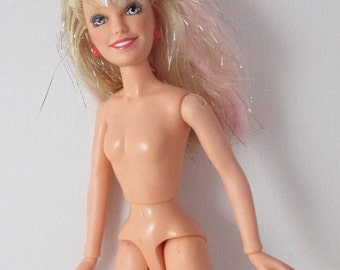 Glitter N Gold Jem Doll Nude 1980s Hasbro Fashion Doll (Earrings Not Tested)