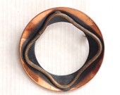 Copper Brooch Mid Century Modern - Modern Feel in Large Vintage Retro Pin