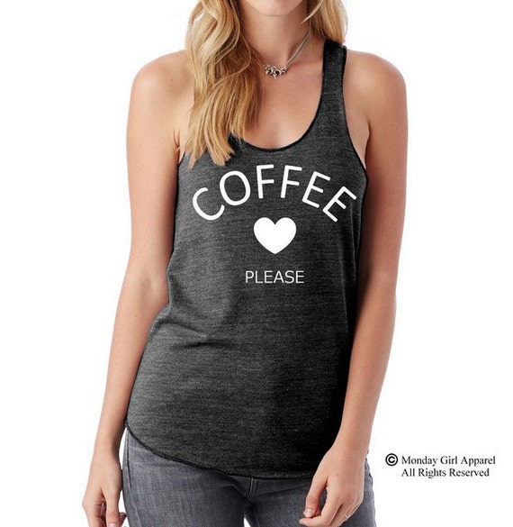 COFFEE Please Tri blend Tank Top Alternative Apparel Shirt