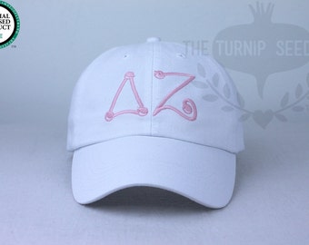 Delta Zeta Baseball Cap - Marbles - Custom Color Hat and Embroidery.