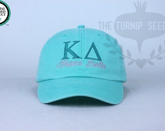Kappa Delta Sorority Baseball Cap - Custom Color Hat and Embroidery.
