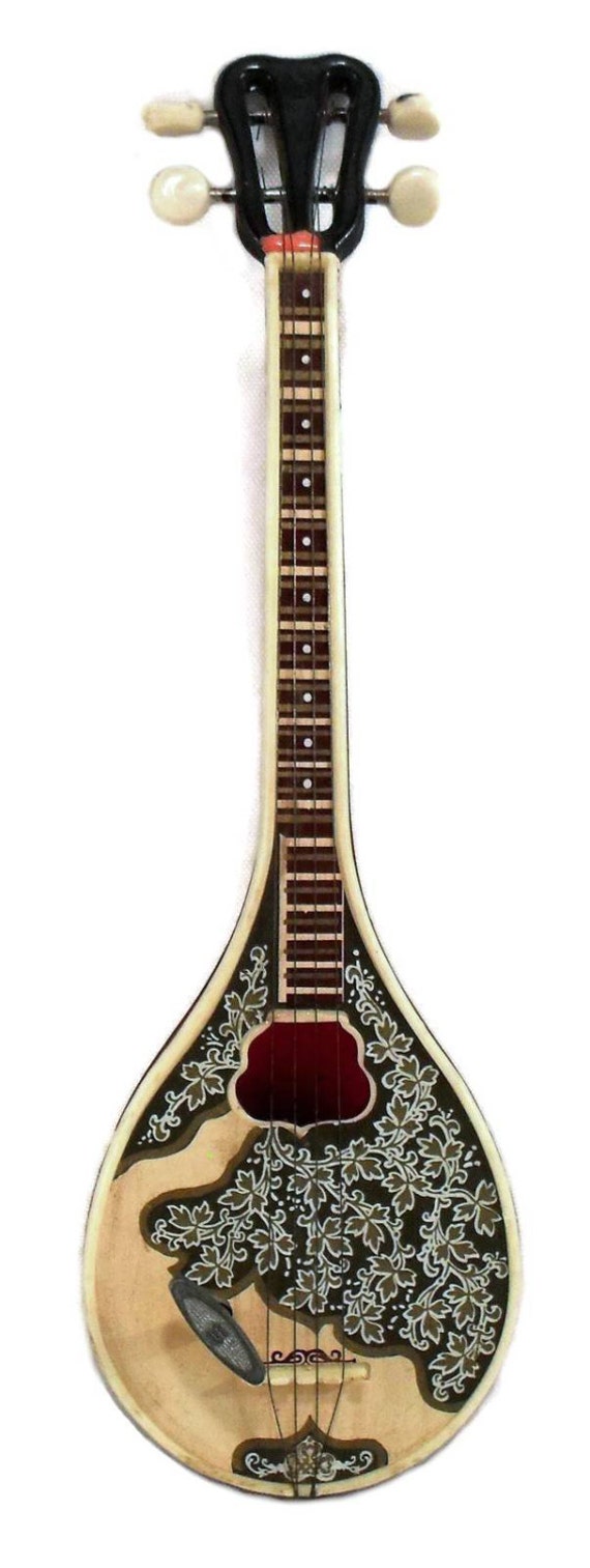 Mandolin Music Box Retro Bouzouki Greek W/ Adjustable Strings