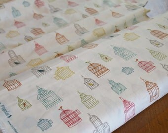 Organic Crib Sheet, Birdcage Crib Sheet, Birch Fabrics, Organic Changing Pad Cover, Bird Baby Nursery, Birdcage Fitted Sheet, Organic Baby