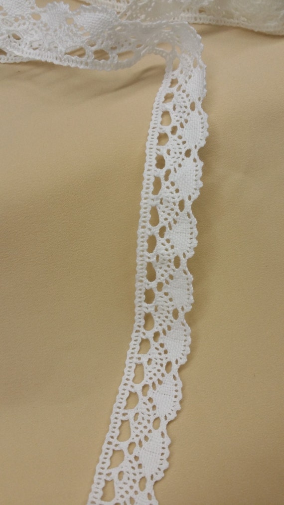 Snow white Lace Trim by the yard cotton lace natural lace