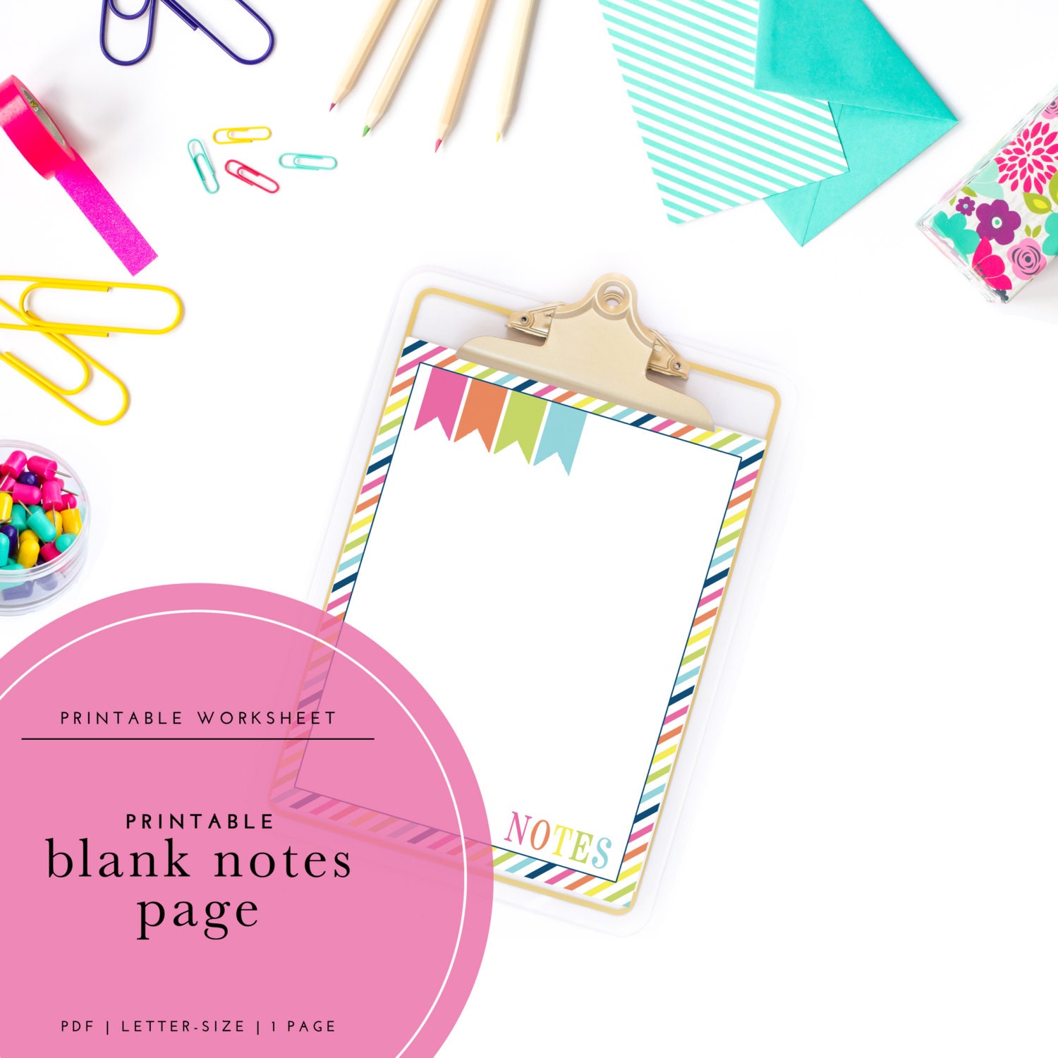 Printable Blank Notes Page