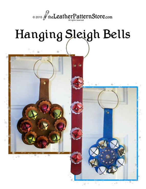 Hanging Sleigh Bells door hanger leathercraft pattern