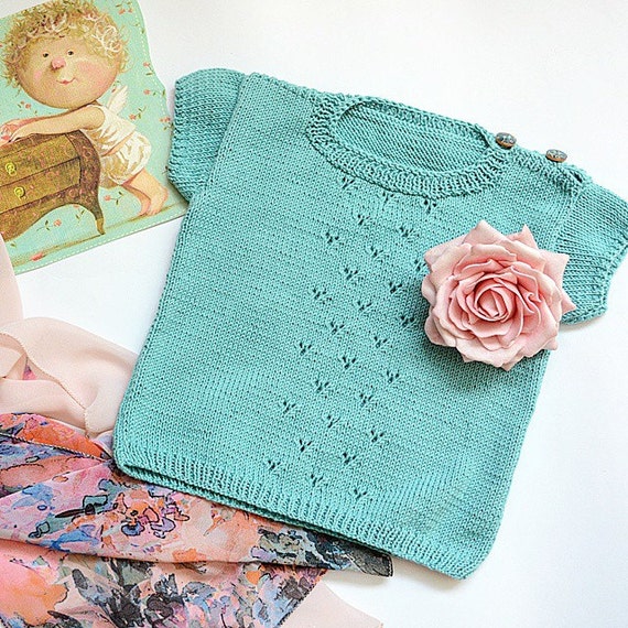Items similar to Girls knitted jumper, Baby girl top, Gift for girls