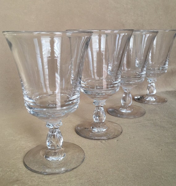 Fostoria Water Glass Century Pattern Heavy Pressed Glass