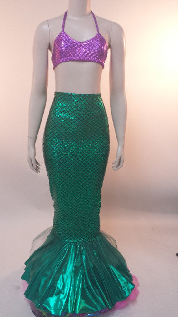 Deluxe Hi waisted Mermaid Skirt with by TAILZmermaidGear on Etsy
