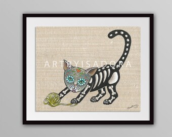 day of the dead cat etsy day of the dead cat etsy