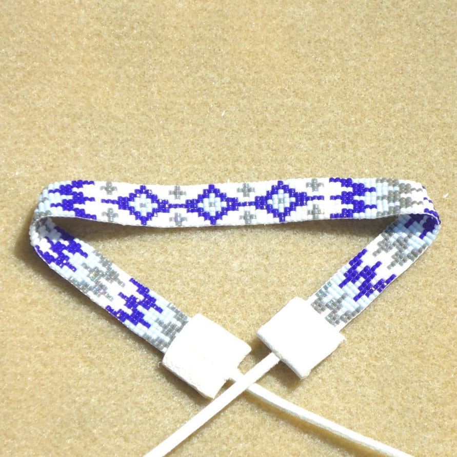 Beaded choker seed bead choker chokers loom woven Native