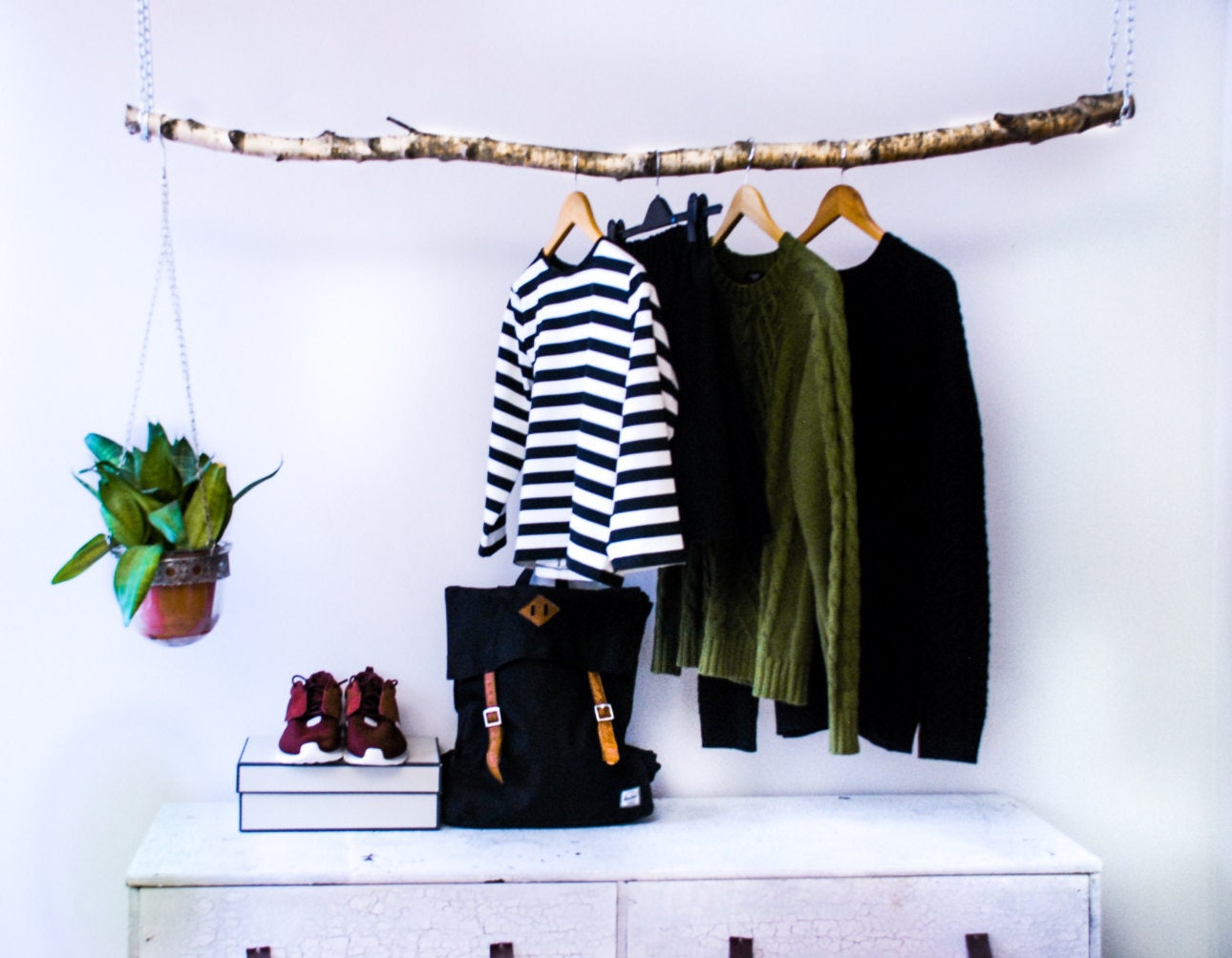 Hanging Branch Clothing Rack by Kekoni on Etsy