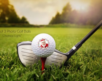 PHOTO golf ball - custom photo golf balls - Christmas gift - personalized golf balls - your photo golf balls, set of 3 custom golf balls