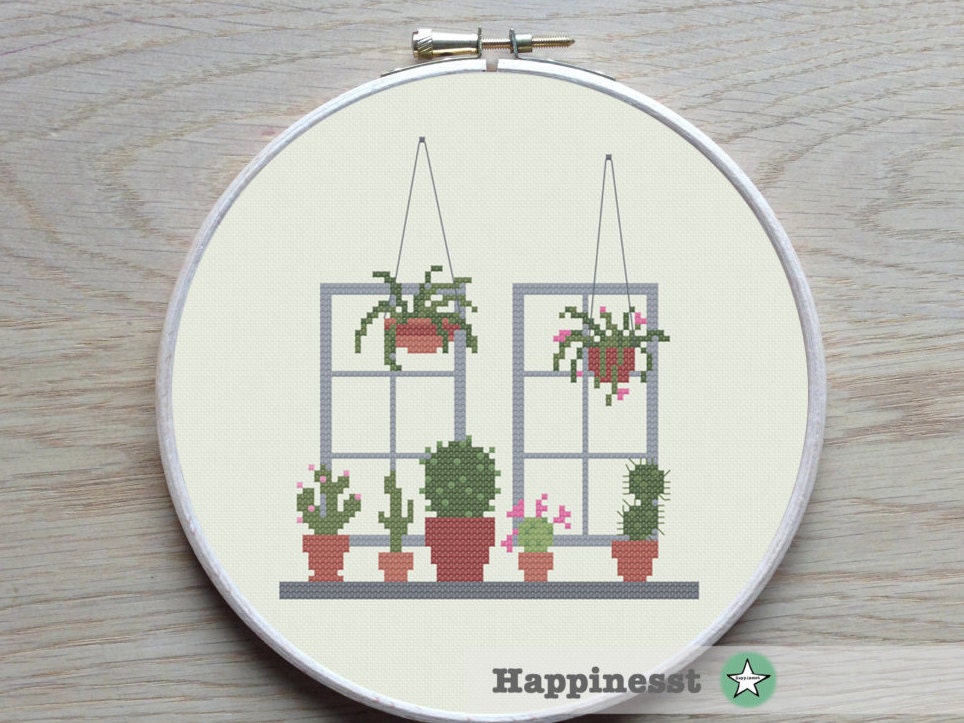 cross stitch pattern cactus modern cross stitch cactus