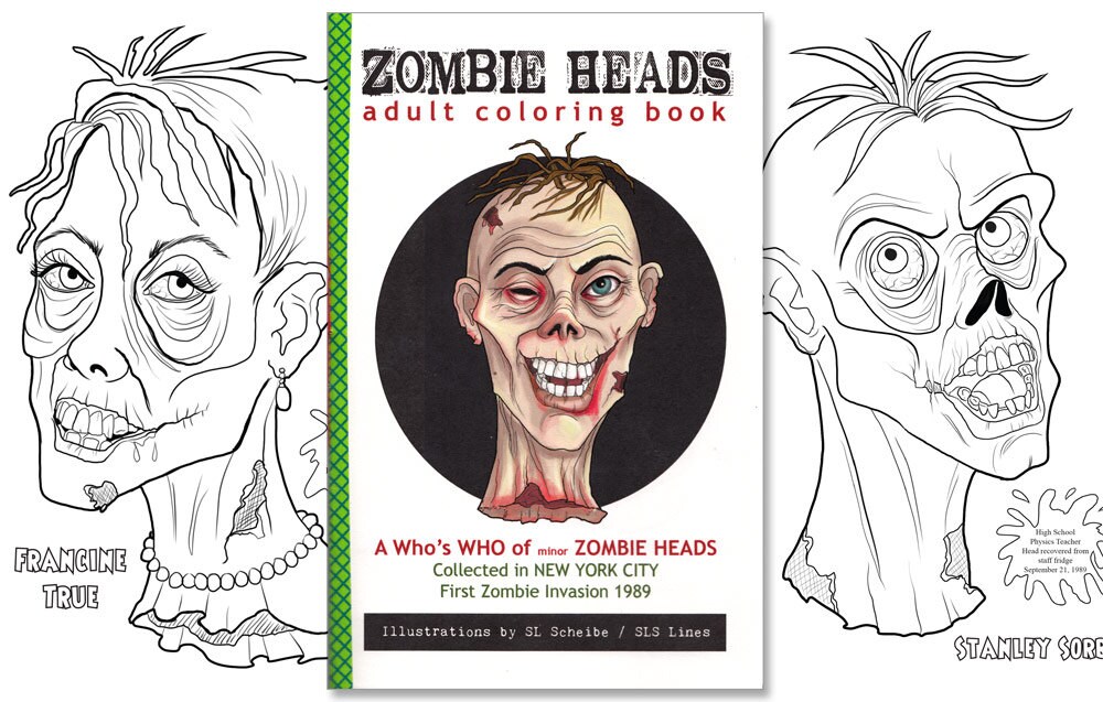 adult coloring book zombies