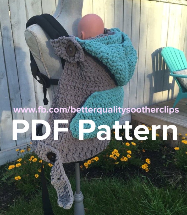 Snuggly Universal Baby Carrier Cover Pattern from MamasClipsAndCrochet