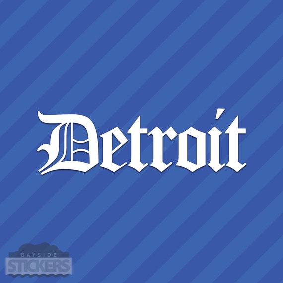 Detroit Old English Vinyl Decal Sticker Michigan