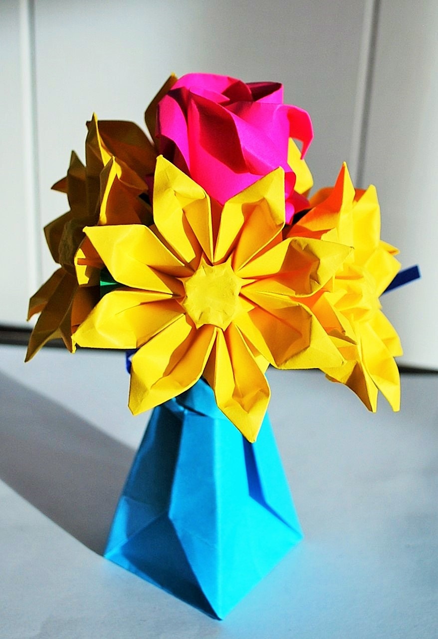 Origami flowers paper flower bouquet paper flower gift