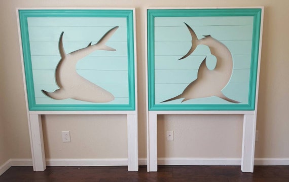 Headboard Shark Headboard Plank Headboard Twin Headboard