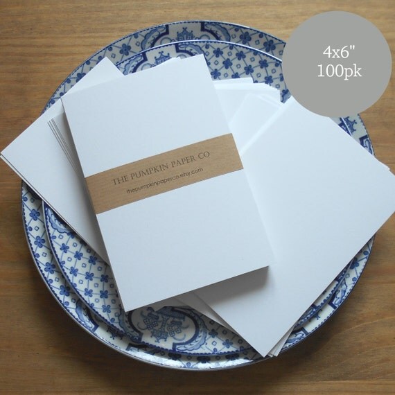 Blank Postcards Cardstock A6 4x6 100pk bulk by ThePumpkinPaperCo